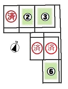 現地区画図　残3邸（全６邸）