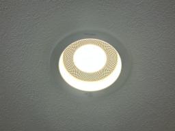 ダウンライトにスピーカーが内蔵されています。