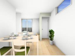 建物プラン例イメージパース（2号地）建物価格2393万円（地盤改良費・外構工事費・水道工事費は価格には含まれません。）建物面積80.52m2／24.35坪