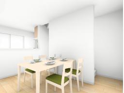 建物プラン例イメージパース（2号地）建物価格2393万円（地盤改良費・外構工事費・水道工事費は価格には含まれません。）建物面積80.52m2／24.35坪