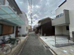 現地前道(南向)約３M