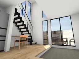 ※建物参考プラン完成イメージ(※掲載のＣＧパースは図面を基に描き起こしたもので実際とは多少異なります。)