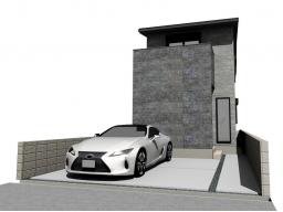 建物プラン例　※掲載の外観完成予想CGは、図面を基に描き起こしたもので実際とは多少異なります。 イメージ図につき、風景、建物、植栽などについては施工後の現物との差異が生じます。