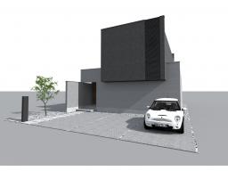 外観予想図　ゼロホームで建てる場合の外観予想図　建物面積約：130.16㎡　建物価格：3599万(税込)　※なお、上下水道工事・造成工事（土留め）・高基礎・地盤改良工事・外構工事・ポーチ前階段は含まれておりません。