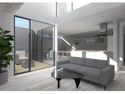 LDK　ゼロホームで建てる場合の外観予想図　建物面積約：130.16㎡　建物価格：3599万(税込)　※なお、上下水道工事・造成工事（土留め）・高基礎・地盤改良工事・外構工事・ポーチ前階段は含まれておりません。