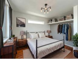 【主寝室イメージ】一日の終わりを静かに過ごせる、落ち着いた主寝室。※掲載の写真は当社施工画像にCGで家具を合成配置したものです。実際にはモデルセッティングはございません。