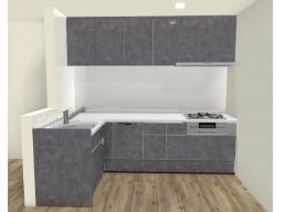 【システムキッチン_LIXIL_L型　イメージ写真】シンクとコンロが近く毎日の調理がスムーズに。広い作業スペースと豊富な収納で片付けもラクラク、家族での同時作業にも対応。デザイン性とコストパフォーマンス両方を兼ね揃えたシステムキッチンです。