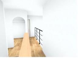 2Ｆ廊下(※掲載の完成予想CGは、図面を基に描き起こしたもので実際とは多少異なります。)