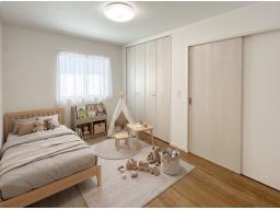 6.7帖　子供部屋※掲載のモデルハウス画像は、完成建物の画像にCGで家具を合成配置したものです。実際にはモデルセッティングはございませんので、ご了承ください。