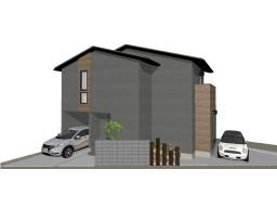ゼロホーム注文建築プラン例で建てた場合の完成イメージ(北側)