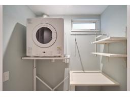 洗濯物専用スペース「ランドリー」には、ガス衣類乾燥機「乾太くん」を設置。家事の時短だけでなく除菌やふっくら仕上げ等嬉しい効果がある乾燥機です。