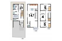 建物プラン例（２号地）建物価格2393万円(地盤改良費、外構費は価格には含まれません。)　建物面積80.52㎡／24.35坪