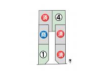 現地区画図　残２棟(全６棟) 