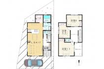 【間取図】※間取り図・パース・写真中に車や家具を掲載の場合は、配置例を示したもので実際に設置されているわけではありません。特にコメントがない場合は家具や車などは販売価格に含まれません。