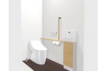 1階トイレ：水アカがこびりつかず、お掃除がラクラク。強力な水流が便器鉢内のすみずみまで回り、少ない水でもしっかり汚れを洗い流します。