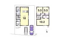 【建物参考プラン】建物参考価格1733万円／建物面積89.42m2　※間取りなどはお客様が自由に選択できます。　※地盤改良費・外構工事費・水道工事費は価格には含まれません。　