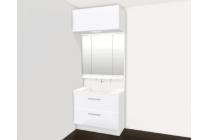 毎日使うものだから清潔な空間を保ちたい水回り。洗面化粧台にはそんな願いを解消させてくれる収納アイデアが満載です。三面鏡の裏側には小物から背の高い物まで収納できます。※画像はイメージです。