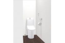 落ちにくい汚物汚れも、水を流すだけツルンっと落とせる新素材「アクアセラミック」で毎日のお手入れ簡単！※画像はイメージです。