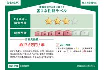 販売住戸が複数の場合、本ラベルは特定の住戸の性能を示すものであり全ての住戸の性能を示すものではありません。