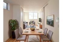 キッチンからリビングダイニング全体が見渡せる設計。料理をしながら、宿題をする子どもの様子を見守れます。※掲載の写真は現地写真にCGで家具を配置したイメージです。実際にはモデルセッティングはございません