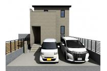 【2号地イメージパース】※掲載のＣＧパースは図面を基に描き起こしたもので実際とは多少異なります。 ※ＣＧパースの車両は売買対象に含まれません。