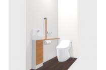 1階トイレ(※イメージ)：水アカがこびりつかず、お掃除がラクラク。強力な水流が便器鉢内のすみずみまで回り、少ない水でもしっかり汚れを洗い流します。