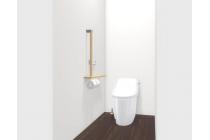 1階トイレ(※イメージ)：水アカがこびりつかず、お掃除がラクラク。強力な水流が便器鉢内のすみずみまで回り、少ない水でもしっかり汚れを洗い流します。