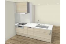 キッチン(※イメージ)：耐久性に優れた人造大理石のワークトップと、汚れが溜まりにくい形状のステンレスシンクを採用！