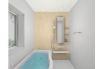 浴室(※イメージ)：床部分は汚れにくい特殊加工と形状でお掃除ラクラク！断熱層構造で、足裏の冷たさも感じにくい快適仕様です。