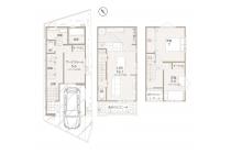 ※間取り図・パース・写真中に車や家具を掲載の場合は、配置例を示したもので実際に設置されているわけではありません。特にコメントがない場合は家具や車などは販売価格に含まれません。