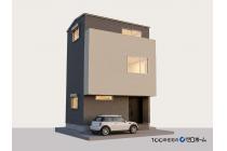 デザイン性の高いナチュラルモダンな外観。揺れを吸収して建物の損傷を抑える制震ダンパーを採用し、安心して暮らせる住まい。 ※外観完成予想CGは、図面を基に描き起こしたもので実際とは異なります。