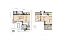 建物参考プラン例　■建物価格：2,959万円　■建延面積：112.07㎡(33.90坪)