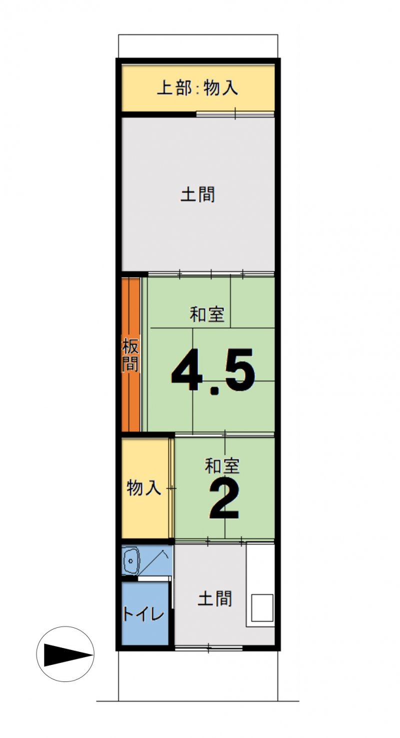 間取図面　収納スペース充実しています。