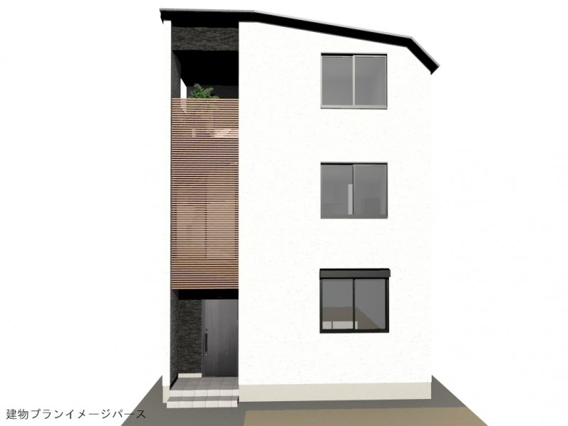 建物プラン例イメージパース（１号地）建物価格2604万円(地盤改良費、外構費は価格には含まれません。)　建物面積87.90㎡／26.58坪