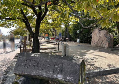若月公園まで徒歩12分（960m）芦屋川そばの公園。お散歩の休憩場所としてもオススメ。