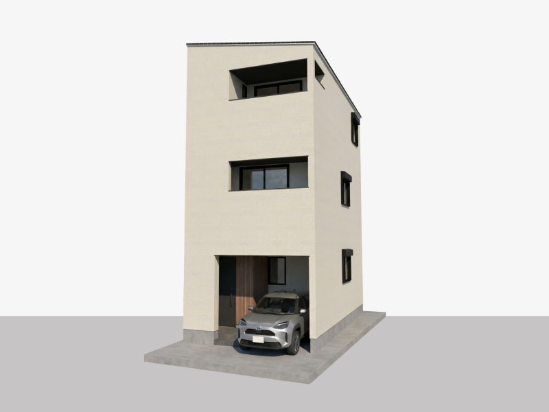 白を基調としたシンプルなデザインが特徴です。揺れを吸収して建物の損傷を抑える制震ダンパーを採用。繰り返しの地震にも強く、クロスのひび割れや家具の転倒リスクも低減。大切な家族と住まいを守る、安心の備えです。※外観完成予想CGは図面を基に作成し、車はイメージとして配置したものです（実際には含まれません）。また、風景・建物・植栽等は実際と異なる場合がございます。