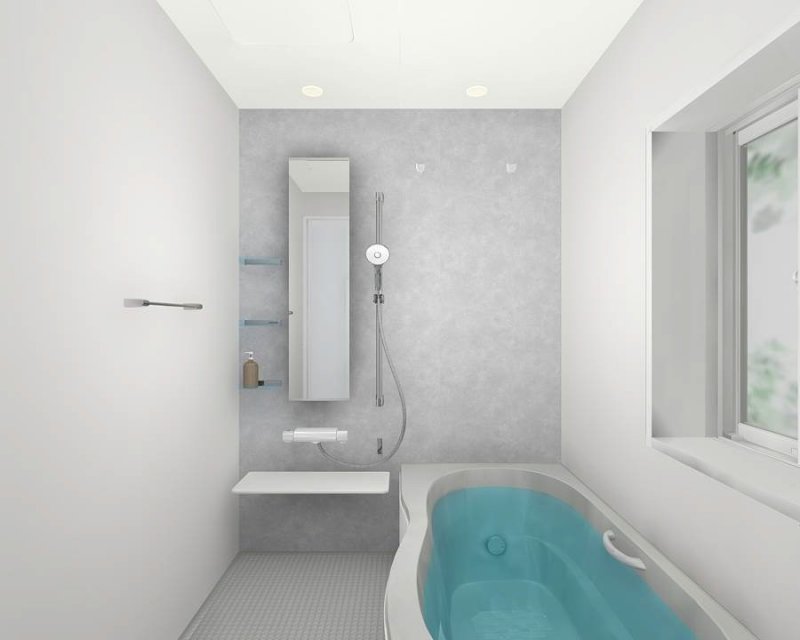 【浴室※イメージ】汚れが付きにくく、溝の奥までスポンジが届きやすいお掃除ラクラクな床です。独自の断熱層によって足裏から逃げる熱を少なくし、冷たさを感じにくい構造♪