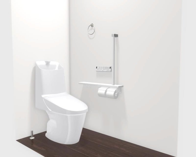 【1階トイレ※イメージ】便器のフチを丸ごとなくしたデザインで、サッとひと拭きでお掃除が完了します♪