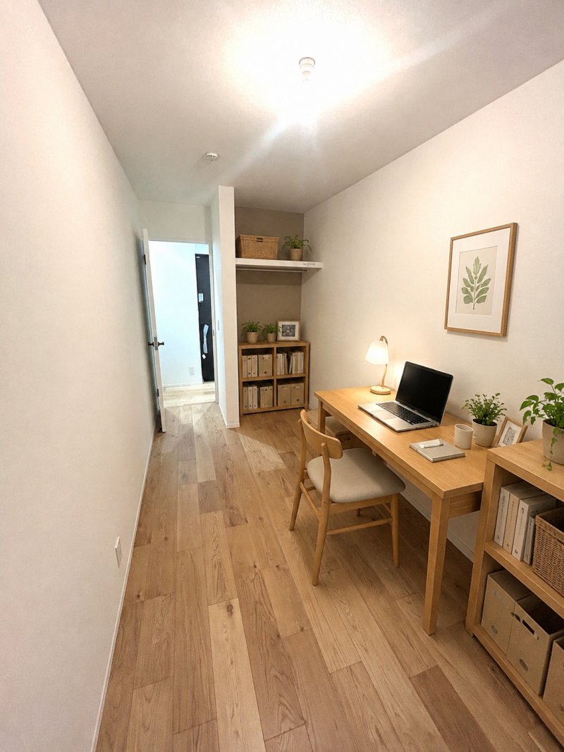 【1階5.5帖(※オープンCL含む)】(※掲載の画像は、完成建物の画像にCGで家具を合成配置したものです。)
