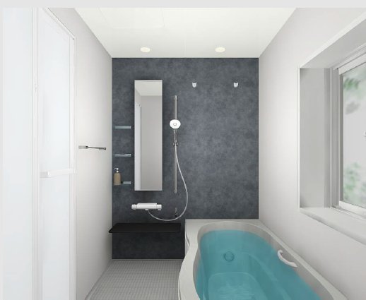 お湯が冷めにくい、浴槽保温材と保温組フタの「ダブル保温」構造。くるりんポイ排水口など毎日のお手入れもラクラク。ガス温水浴室暖房乾燥機付です。※画像はイメージです。