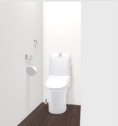 落ちにくい汚物汚れも、水を流すだけツルンっと落とせる新素材「アクアセラミック」で毎日のお手入れ簡単！※画像はイメージです。