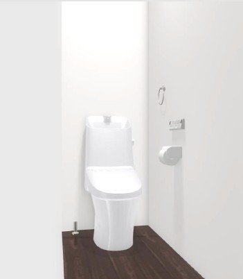 落ちにくい汚物汚れも、水を流すだけツルンっと落とせる新素材「アクアセラミック」で毎日のお手入れ簡単！※画像はイメージです。