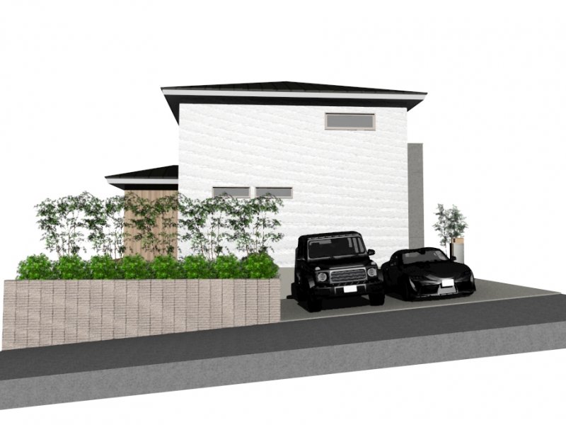 建物参考プラン：3LDK　建物価格2,598万円、建物面積105.16㎡※地盤改良費・外構工事費・水道工事費は価格には含まれません。※プラン中の外構・植栽・家具・車・小物などは参考価格に含まれません。