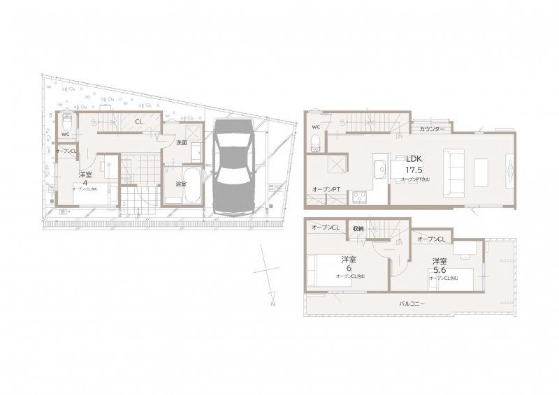 LDK広々17.5帖♪収納設備も充実！