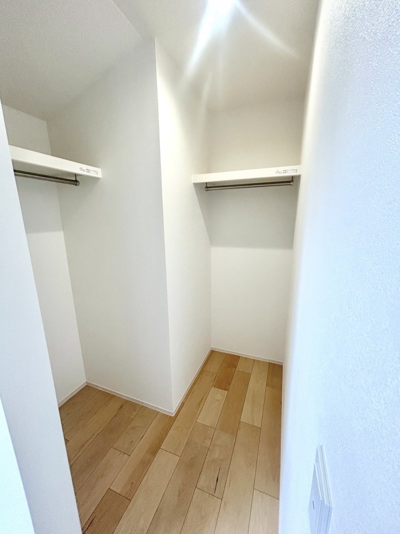 大容量のウォークインクローゼット