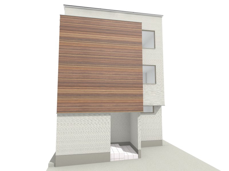 ※掲載の外観完成予想CGは、図面を基に描き起こしたもので実際とは多少異なります。 イメージ図につき、風景、建物、植栽などについては施工後の現物との差異が生じます。