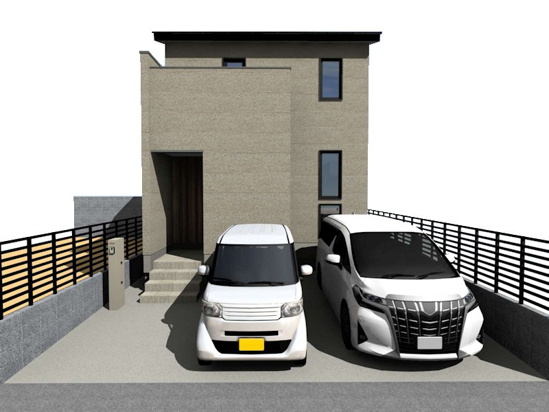 【2号地イメージパース】※掲載のＣＧパースは図面を基に描き起こしたもので実際とは多少異なります。 ※ＣＧパースの車両は売買対象に含まれません。