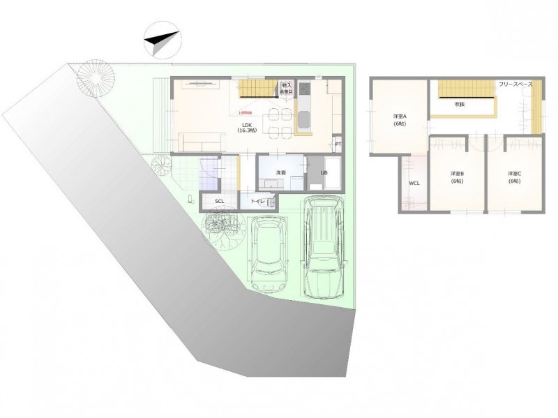 ゼロホームで建てる場合の間取り図　建物面積約103.51㎡　建物価格2498万円(税込)　※このプランは【ゼロホームで建てる場合】の参考プランです。間取りなどはお客様が自由に選択できます。※プラン中の外構・植栽・家具・車・小物などは参考価格に含まれません。