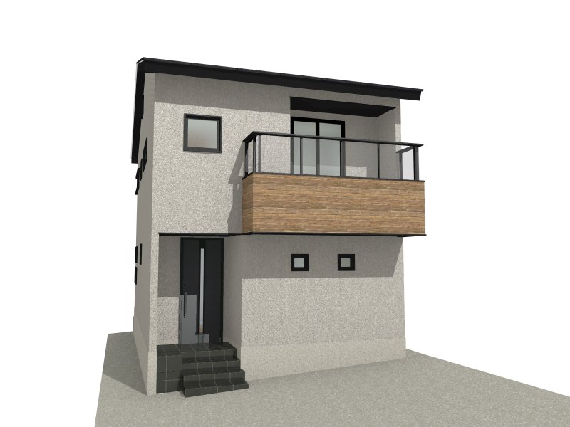 ⑦号地　完成イメージパース ※図面を基に描き起こしたもので実際とは多少異なります。