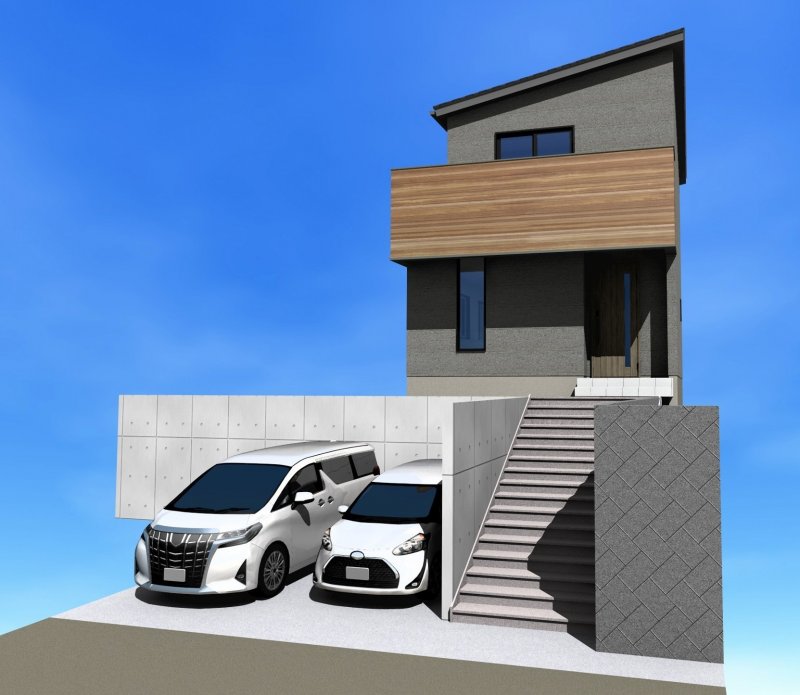 建物プラン完成イメージ(※掲載のＣＧパースは図面を基に描き起こしたもので実際とは多少異なります。)